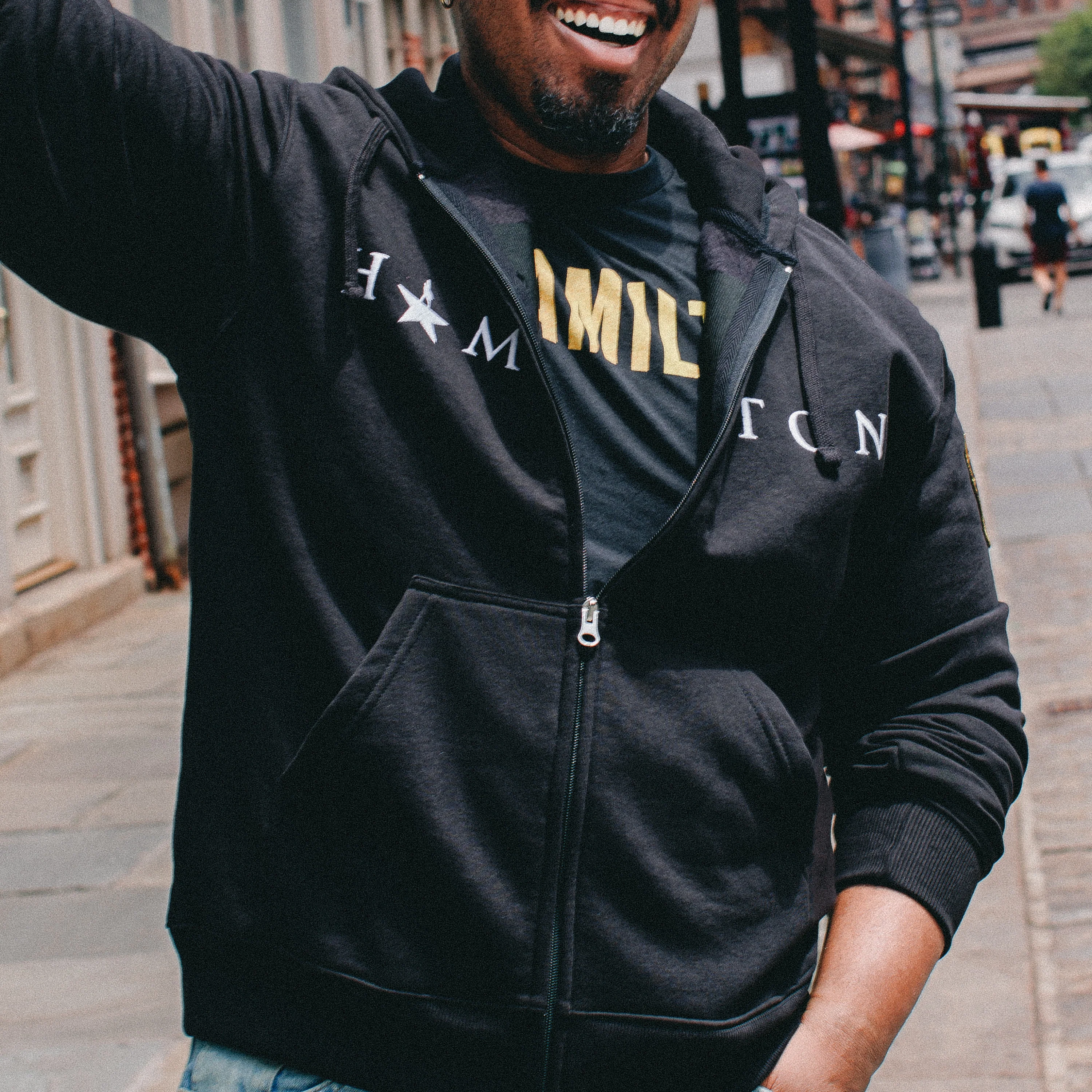 HAMILTON 10 Year Logo Zip Hoodie - Image 2