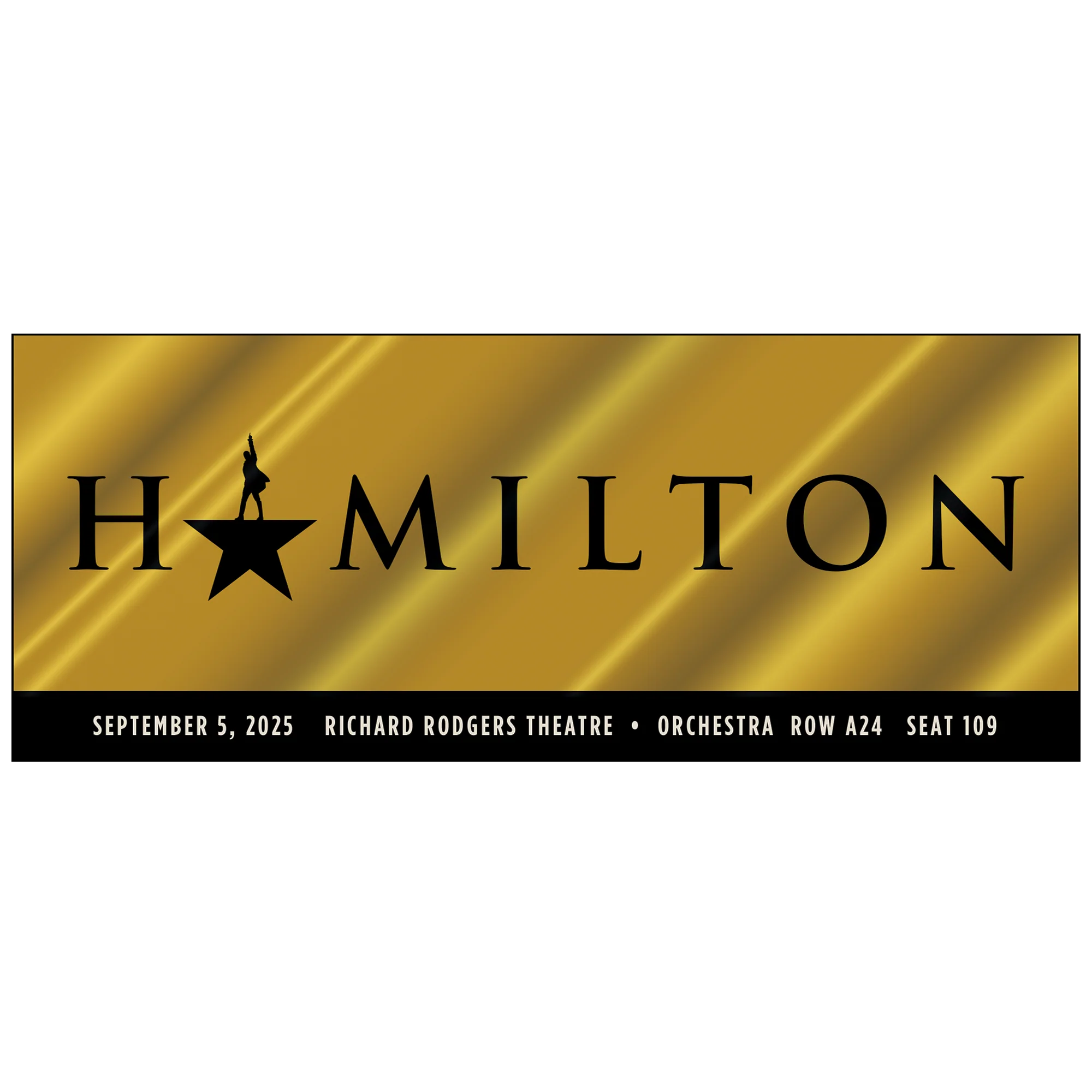 HAMILTON Custom Broadway Souvenir Ticket - Image 3