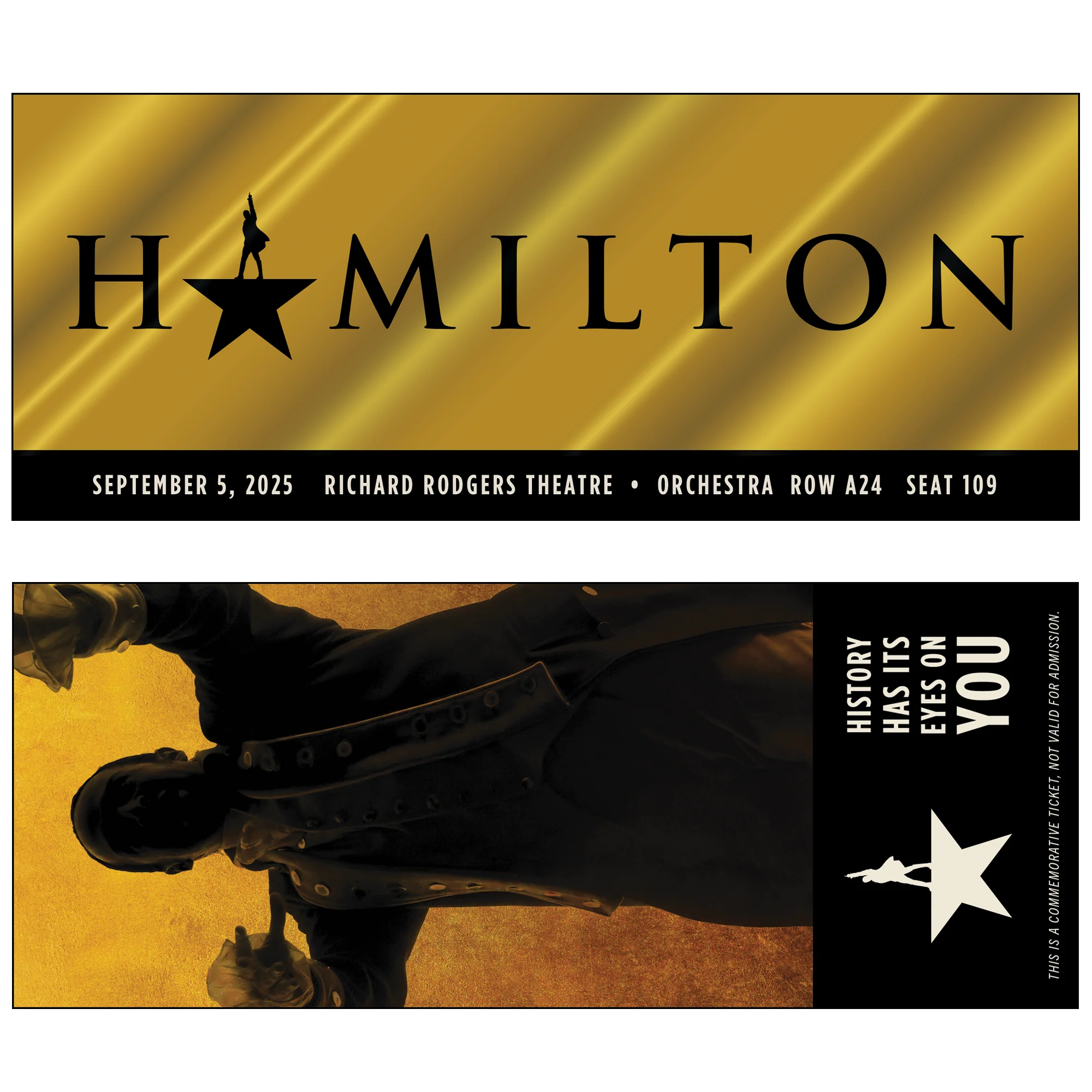 HAMILTON Custom Broadway Souvenir Ticket - Image 4