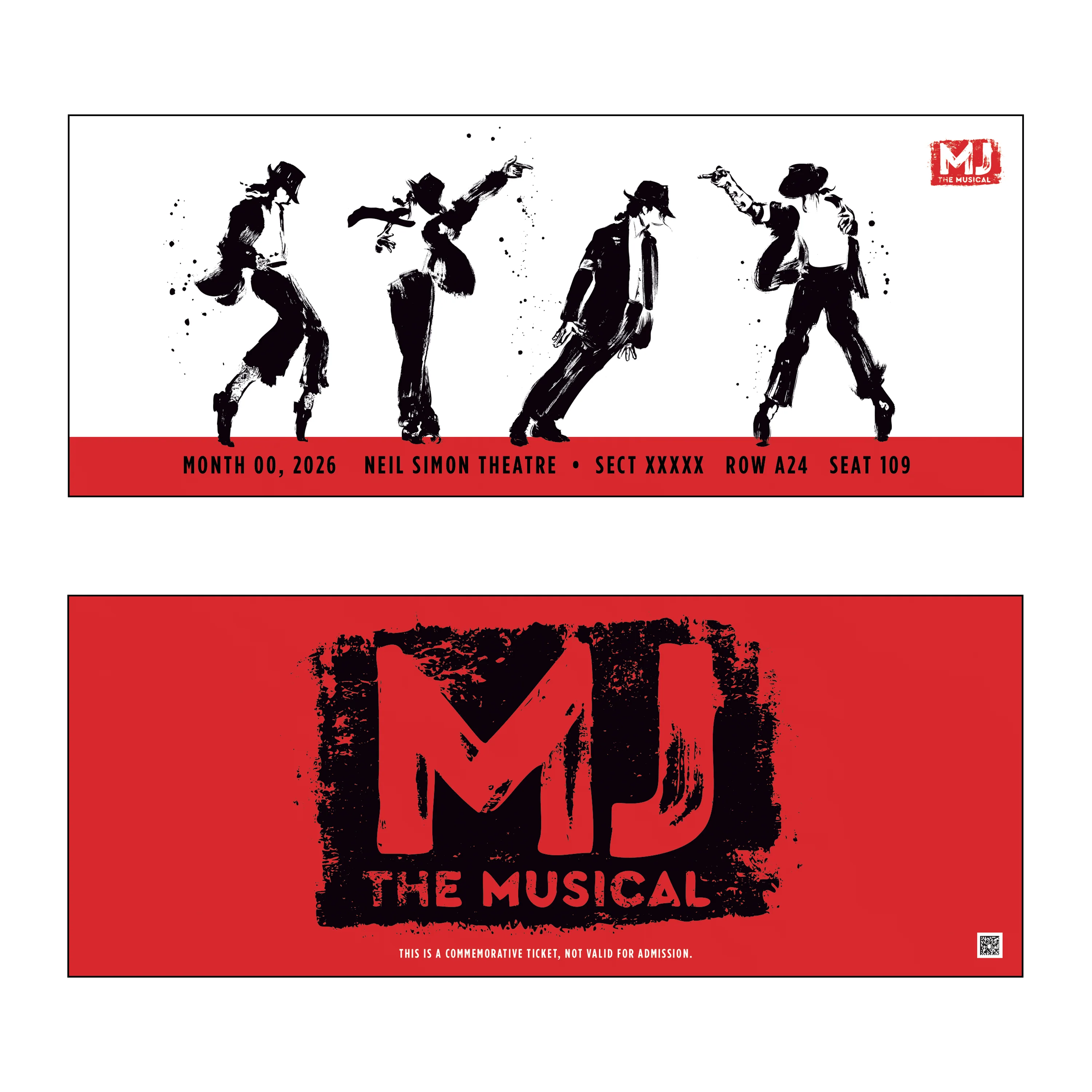 MJ THE MUSICAL Custom Broadway Souvenir Ticket