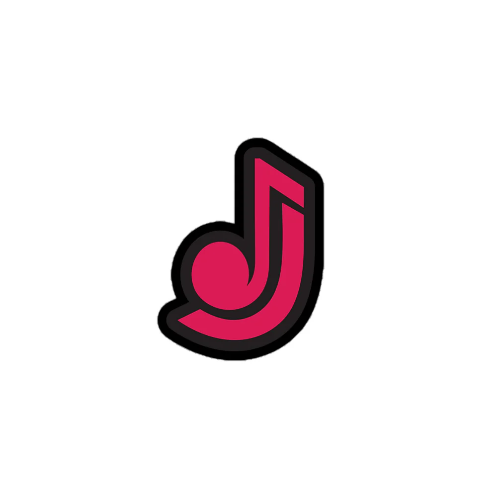 THE JIMMY AWARDS Music Note Sticker Red