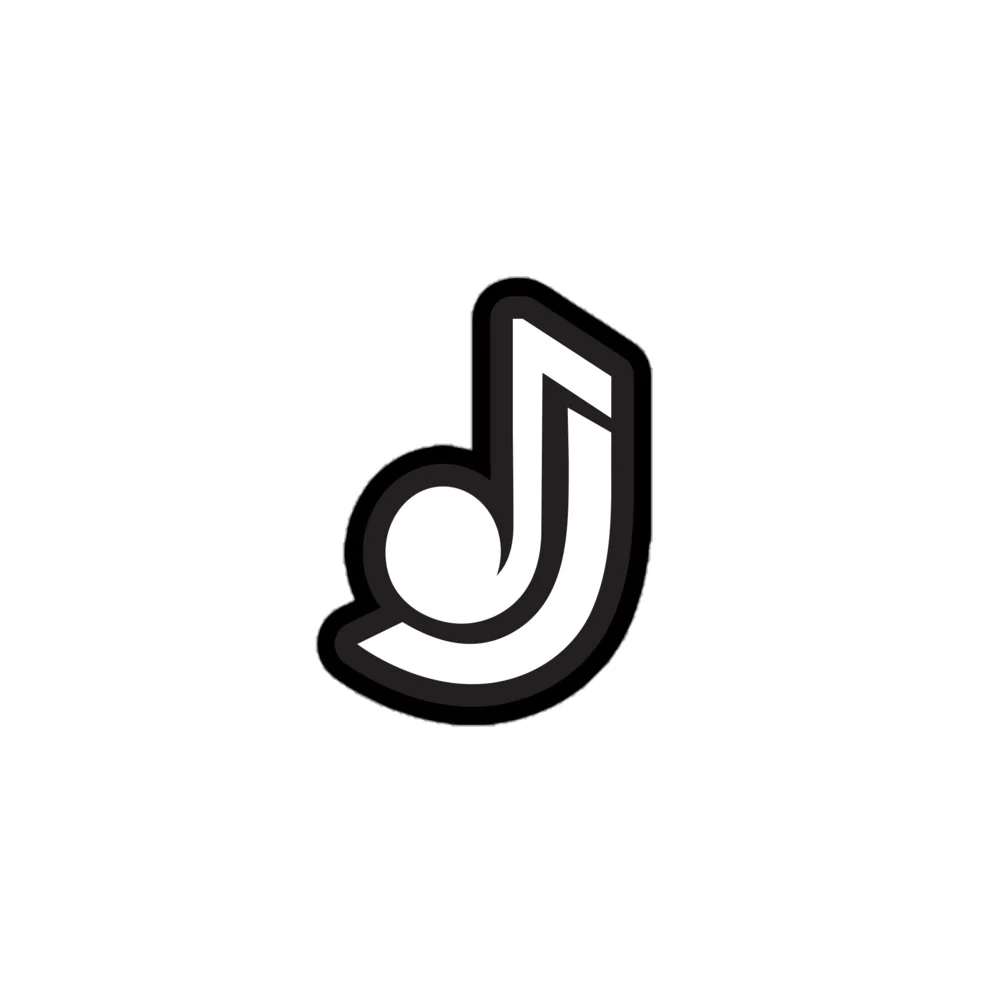 THE JIMMY AWARDS Music Note Sticker White