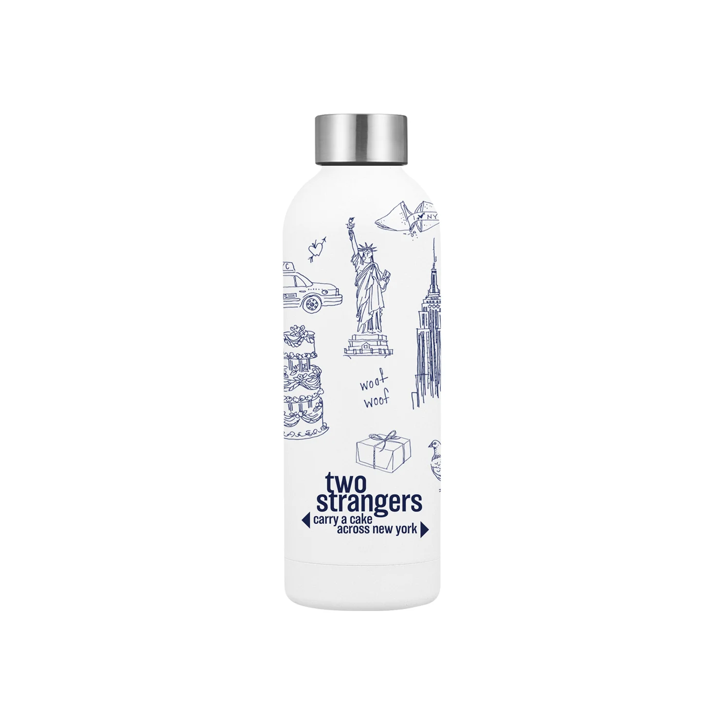 TWO STRANGERS Pattern Water Bottle